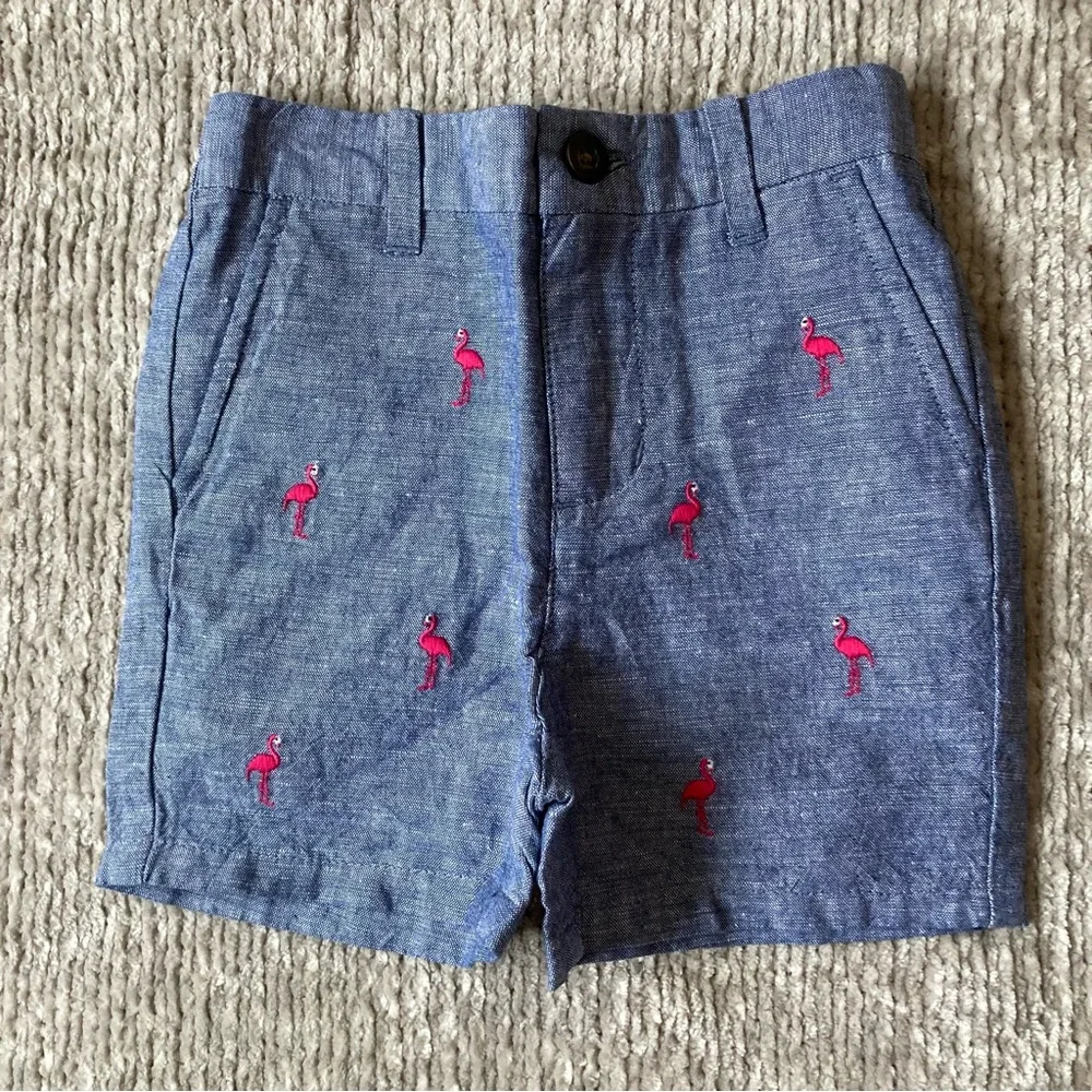 Janie And Jack Flamingo Polo Shirt‎ & Shorts Set 12-18 Months NWT